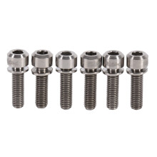Vorbauschraube mit Unterlegscheiben, Innensechskantschraube M5x18 mm aus Titanlegierung mit Kegelkopf für Mountainbikes und Rennräder,