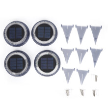 Luminárias solares de degrau externas à prova d'água, LED, para escadas, caminhos e decks, com acendimento automático, iluminação paisagística