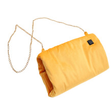 Tragbarer, wiederaufladbarer Handwärmer, beheizbare Handtasche aus weichem Cordmaterial mit Graphen-Schnellheiztechnologie, praktisches Design für