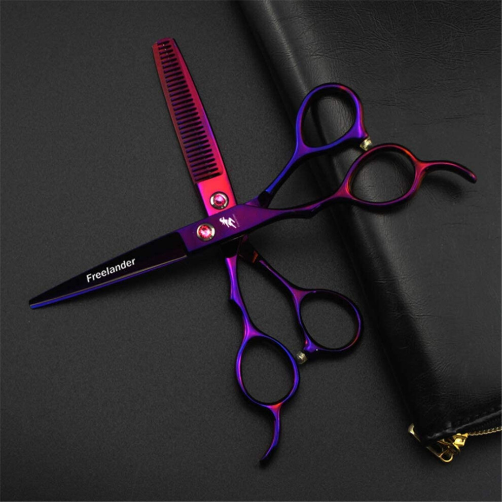 LeftHanded Professional 6.0 Inch Hairdressing Scissors Hair Cutting Mixing Set Salon Styling Haircut Household Scissors 440C Kit for Men Women