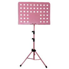 Metal Music Stand Portable Foldable Adjustable Black Guitar Sheet Music Stand Heavy Duty Thick Large Sheet Music Holder for Guitar