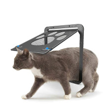 Cat flap magnetic swinging door selfclosing for small cats and puppies, durable ABS material for pets indoors or outdoors, balconies, and terraces.