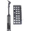 Music stand, portable, heightadjustable, foldable, for guitar and violin, black 3