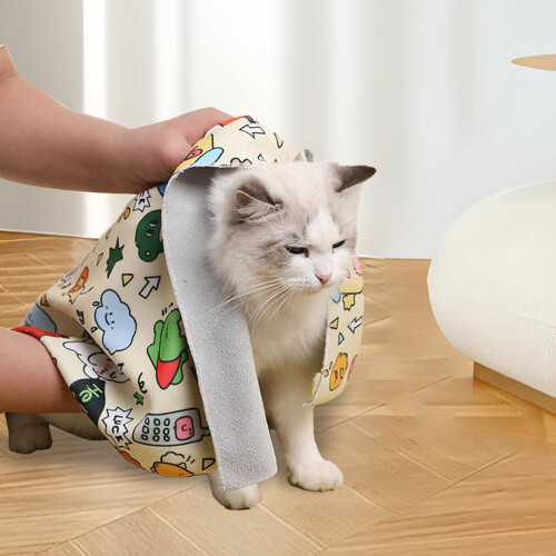 Katzenpacknägel  Soft Restraint, Durable Grooming Bag  Adjustable AntiEscape Wrap 1