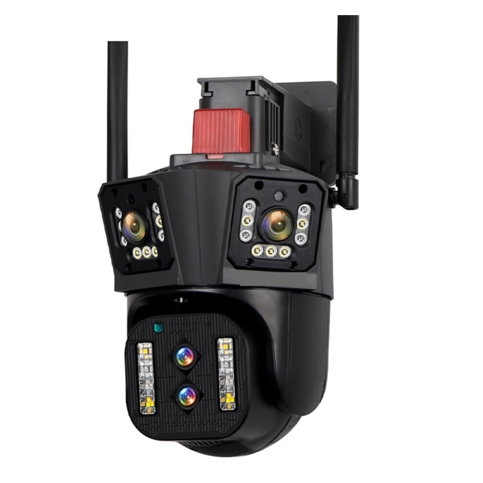 Ip Camera Outdoor 8K 4X4mp Ptz Multilens Threescreen 10X Optical Zoom Auto Tracking 2Way Audio Cctv Camera 9119770289421