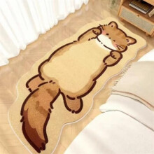 Cat Rug Cat Shaped Washable Irregular White Entryway Rug For Bedroom Modern Printed Cute Kitten Kids Pets