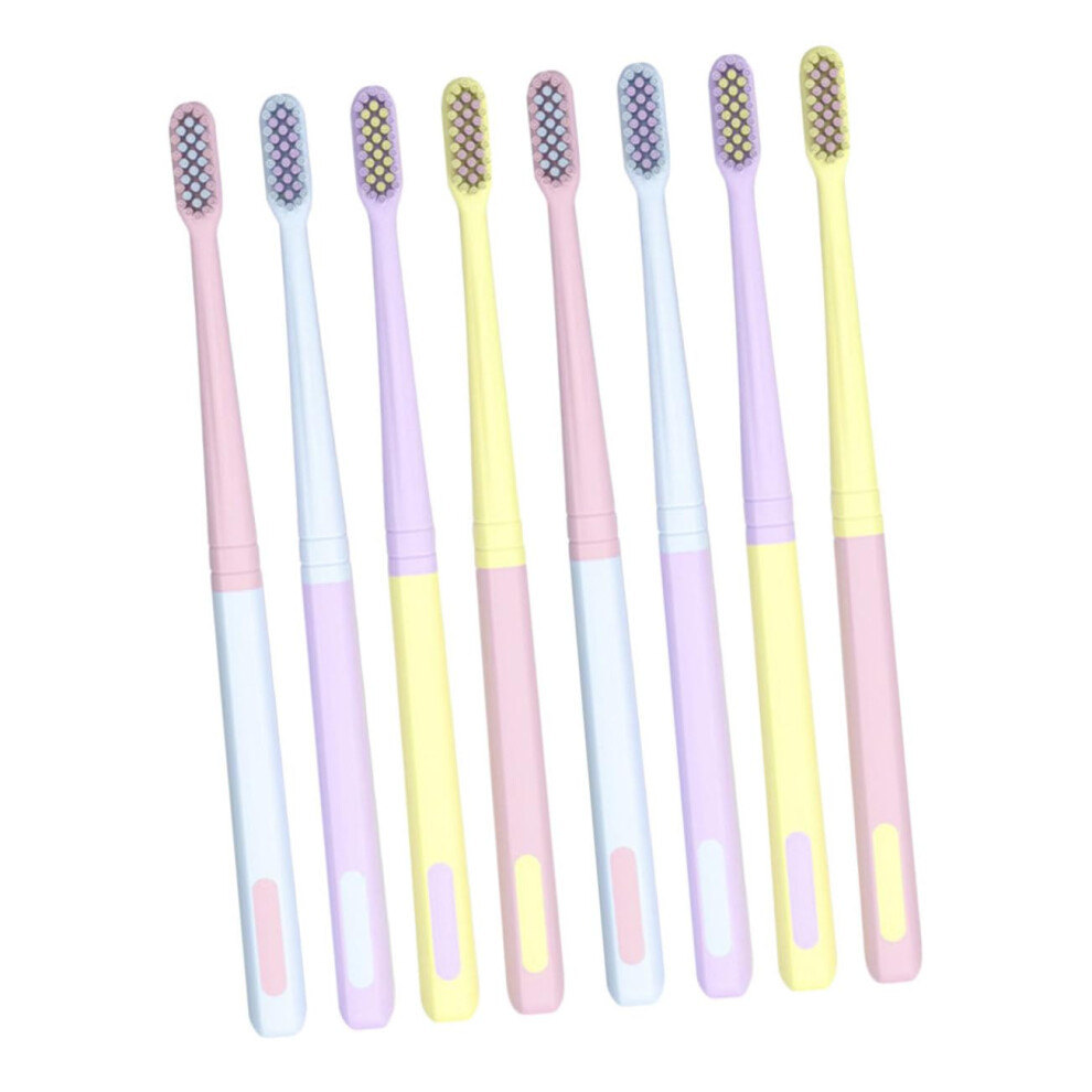 8 Pieces Adult Toothbrush Soft Head Toothbrushes for Travel Manual Toothbrushes with Comfortable for Daily Teeth Cleaning