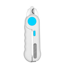 Cat and dog nail clippers with light for safe trimming, prevents splitting.