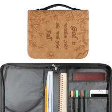 Manual leather case for most books, elegant book protection for travel