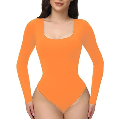 Damen Langarm-Bodysuit Modischer, charmanter, 1