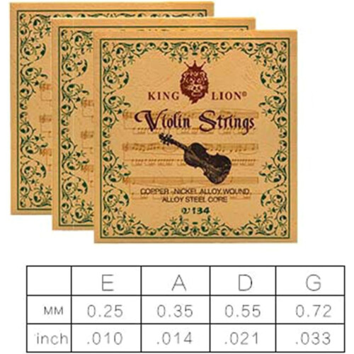 Replacement Violin Strings Stainless Steel Core for Professional  Student Players 1