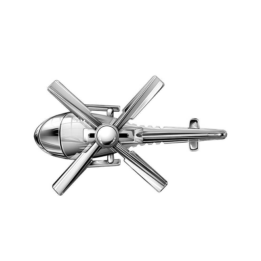 Car Vent Clip Air Freshener For Tesla Model 3 S X, Propeller Design With 3 Incense Sticks Silver 9119770289520