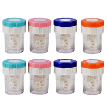 Pack of 8 Contact Lens Containers, Soft Lenses, Portable, Multicoloured