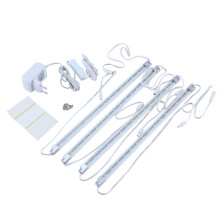 Iluminação regulável para armários de cozinha, barras de luz econômicas e seguras, fácil instalação magnética, versão branca natural.