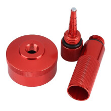 Tilpasset magnetisk oljepeilepinne, forlenget bensinlokkadapter for Honda EU-generatorer, sølfri oljeskifttrakt, rød aluminiumslegering, for
