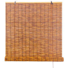 Roller Shades Bamboo Blinds, Carbonized Reed Curtain, HandWoven Vintage Straw Curtain, Indoor Outdoor, 70x130cm, Brown