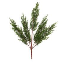 Design realist, ramuri artificiale de pin, agrafe de Crăciun cu verdeață și tulpini de fructe de pădure artificiale, crenguțe veșnic verzi