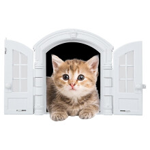 Cat exterior doors Cat door Outdoor door for kittens French cat inside Pet flap for cats, kittens, exclusive entrance