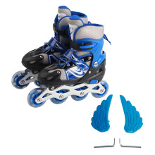 Patines en línea para niños principiantes, patines en línea de tamaño ajustable con ruedas LED a todo color, materiales ecológicos, diseño