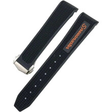 Silicone watch strap for Omega Speedmaster 007 Seamaster 300 AT150, 21 mm, pointed silicone watch strap orange 22 mm