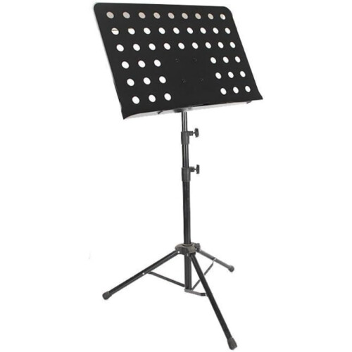 Music Stand, ThreeTier Adjustable Height, Concert Performance, Black 1