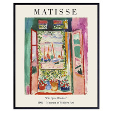 'Adult Paint by Numbers for Beginners, Open Window, Painting by Henri Matisse (2) DIY Digital Painting by Numbers Kit on Canvas 40 x 50 cm'
