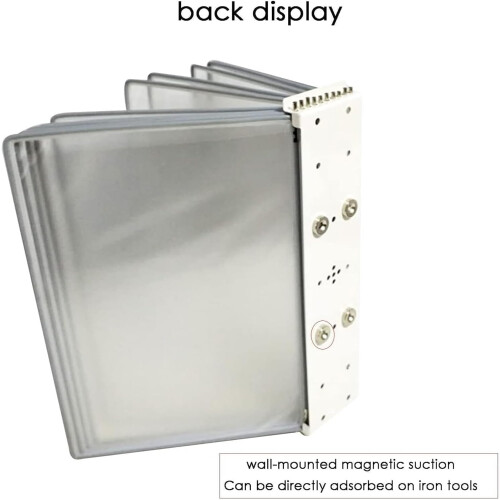 Wallmounted flip chart system with 10 doublesided panels, folder, file holder 2