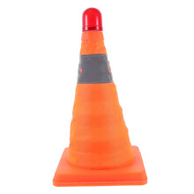 LED Traffic Cone With Reflective Material, Retractable Folding Safety Cone For Roadside Emergency And Parking