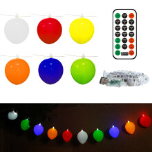 Balões de látex com LED que brilham no escuro, alimentados por USB e bateria, com controle remoto para decoração de festas e Natal, com saia de
