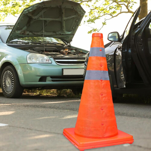 Safety Cone Foldable 60cm Caution Barrier For Construction Industrial Parking Stable Gadget 1
