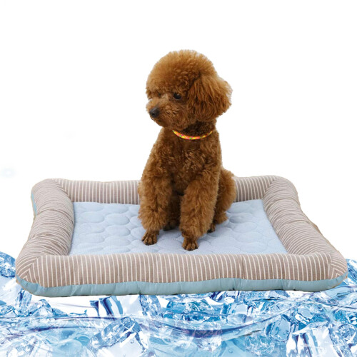 Cooling Bed for Cats, Cooling Pad as Sleeping Mat for Small and MediumSized Animals, Blue M