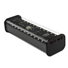 Storage Box 4 X 21700 Battery Holder With LCD Display, Fast Charging, No Welding Required, Black