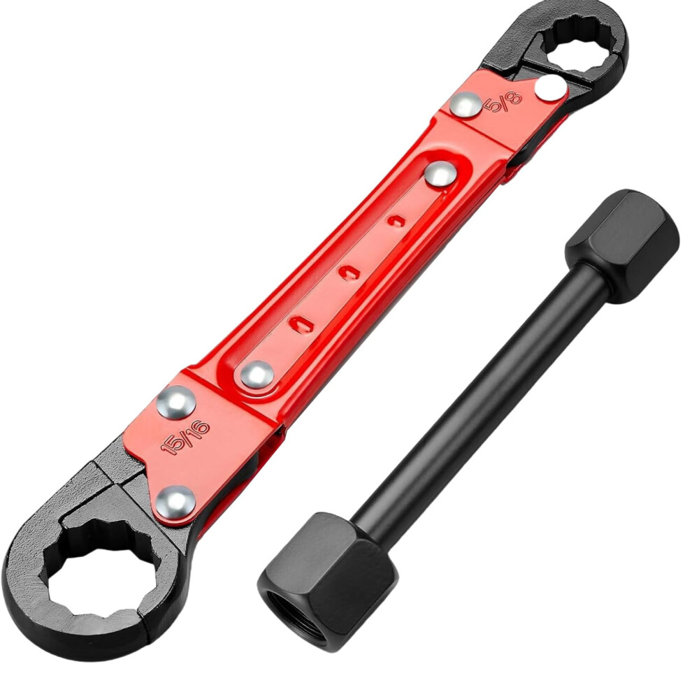 Double Head Stoppers Wrench Antislip Grip For Tight Plumbing Repairs Bathroom Maintenance Proof Stoppers Wrench 9323874545332
