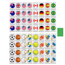 National Flags Mahjong Game Set, National Flags Mahjong Board Game Set, Interactive Family Game for Travel, Picnic, and Spring Festival