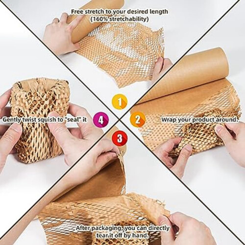 1 Piece Honeycomb Paper Biodegradable Shockproof Grid Honeycomb Packaging Paper 2