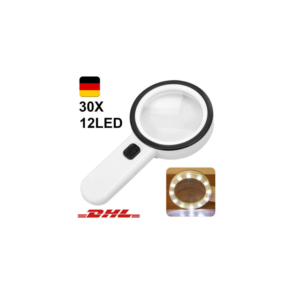 Handheld Large Magnifying Glass, High Power Magnification With Illuminated Reading For Unmatched Visual Clarity 9454554940076