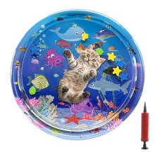 Octopus Cat Water Play Mat Sensory Water Mat for Kittens, Cooling Bed Resting Pad for Couch, Balcony, Terrace