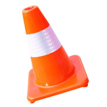 Traffic Cone Red Reflective Plastic Safety Cone, Lightweight Portable Construction Cone For Parking Lot And Road Use