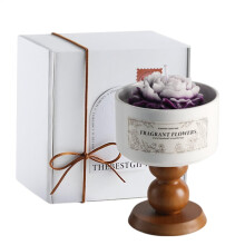 Home Scented Candles Ceramic Teacup Candle Camellia Lavender Aromatherapy Long Lasting Stocking Stuffers Decor Birthday