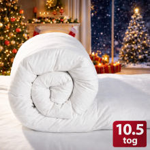 (10.5 TOG DUVET, DOUBLE) Hotel Quality Duvet Quilt with Hollowfibre Filling & Plain Duvet Cover Bedding Set