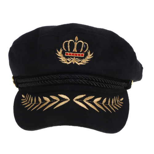 Captains Hat Embroidered Sailor Cap Cosplay Party Accessory 2