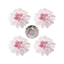 Porta-guardanapos florais, acessórios decorativos para mesa, porta-guardanapos em tecido de seda, conjuntos de jantar elegantes para casa,
