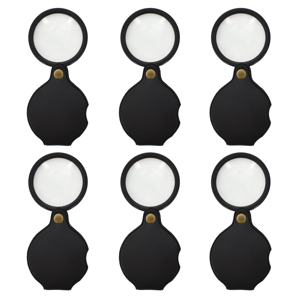 Pack of 6 Mini Pocket Magnifiers, 10x Magnifying Glass for Children