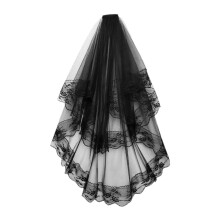 Bridal Veil DIY Bride Headpiece For Photo Props Black 75 Cm Length RolePlay Costume Accessory Party Favors