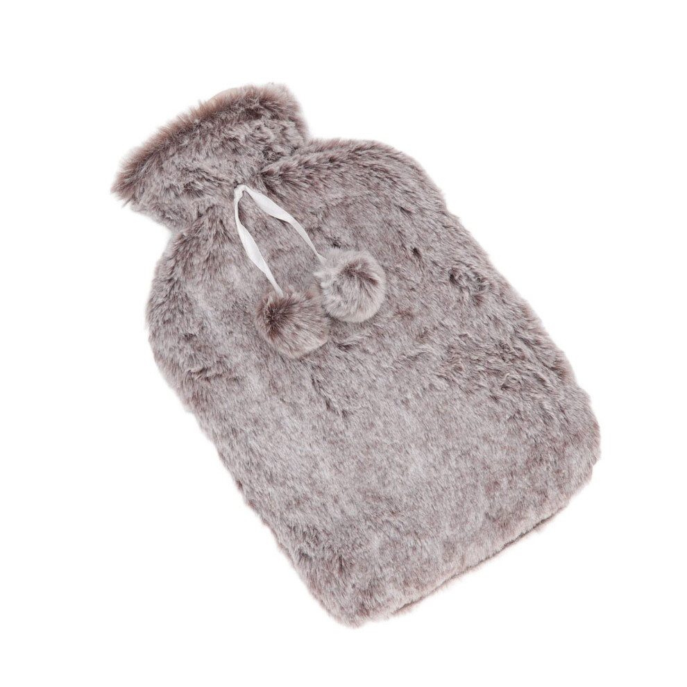 Hot Water Bottle Bag, Hand Warmer Water Bag, 2000 Ml, Lightly Textured, Cute Cover,  Density Rabbit Fur Plush for Home (4)