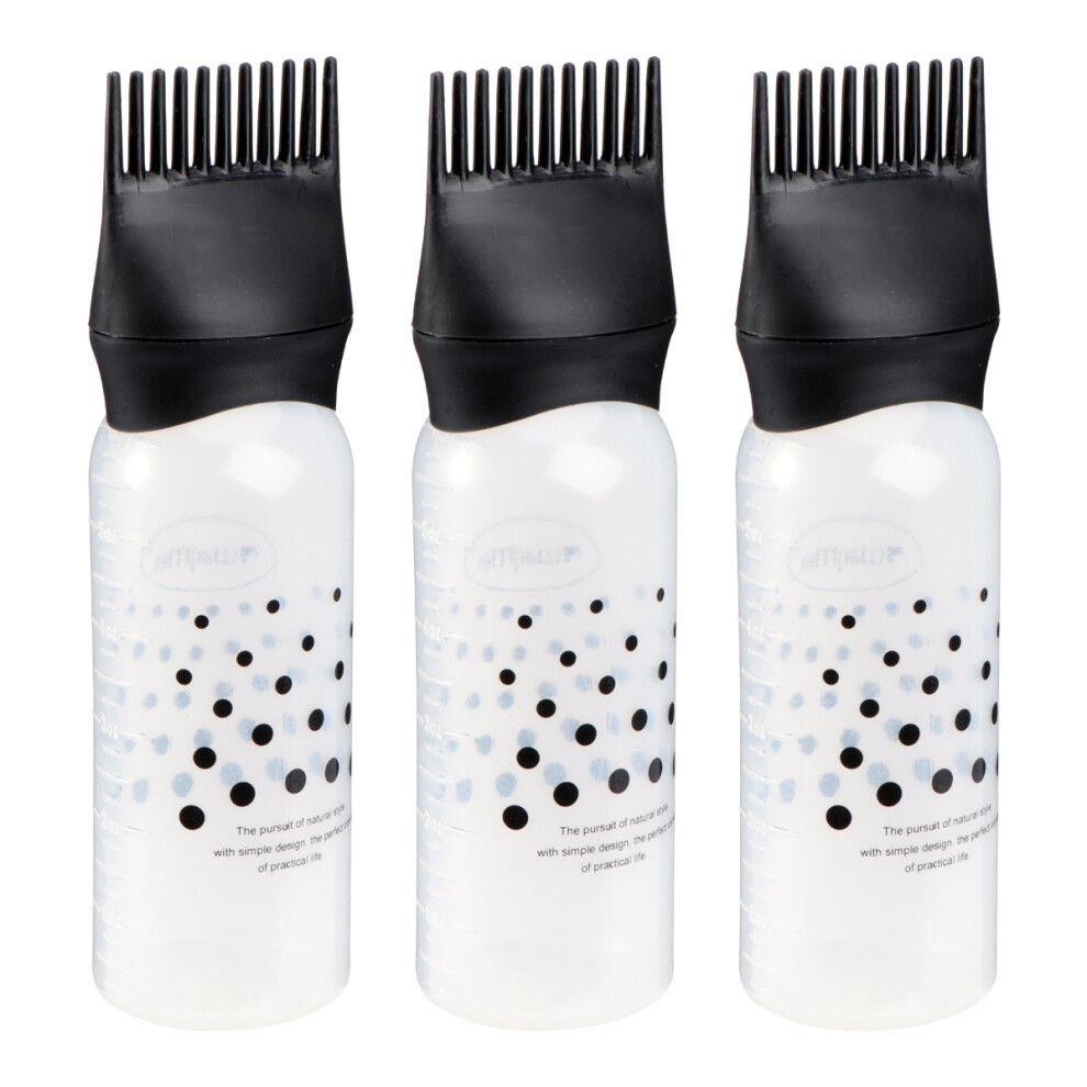 Totority 3Pcs Colorful Hair Dye Bottles With Scale Lines For Home And Salon Use