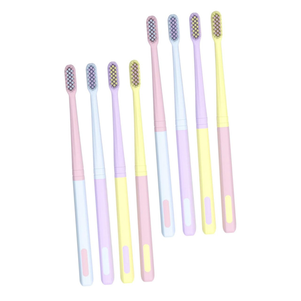 8piece Japanese Softbristle Toothbrushes Macaron Colors Travel