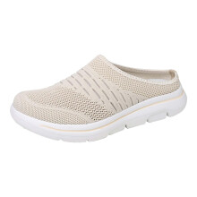 Men's Mesh Breathable Mules NonSlip Shoes ClosedToe SlipOn Slides Backless Walking Shoes SoftSole Beige UK 6.5