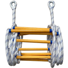 Fireproof Emergency Escape Ladder 3m Length With QuickDeploy Carabiners And Safety Rope For Home Rescue