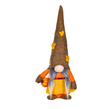 Maisiúcháin Fómhair, Bábóg Plush Gnome Sualannach, Gnome Pumpkin an Fhómhair, Maisiúcháin Fhéile an Fhómhair, Ornáid Tráidire Srathach